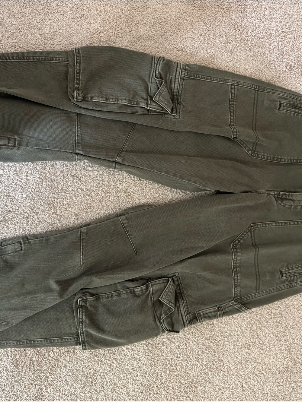 GAP Olive Green Cargo Barrel Jeans